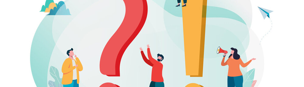 © iStock.com/sunanman Flache Zeichentrickfigur mit Fragezeichen